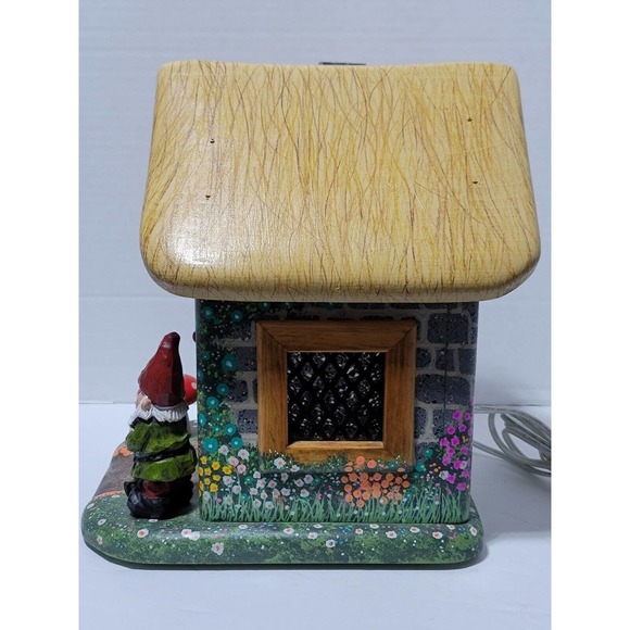 Lrg Fairy World Gnome Mystical Garden Handmade Handpainted Nightlight Wood Home - Picture 12 of 16